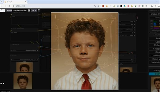 controlnet-tile-sdxl结合Tile Diffusion最新超实用放大工作流，保持图形不变形，增加应有的细节，超高分辨率也可避免爆显存！
