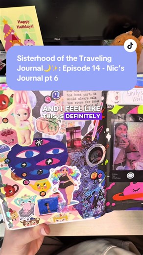 Sisterhood of the Traveling Journal🌙✨: Episode 14 - Nic’s Journal pt 6 - This is the last of my work in Nic’s Journal and she is now off to the next sister!! Series Crossover event, this is also January Art Journal: Day 2 - Self Portrait What has the sisterhood of the traveling journal taught you? Have you ever used a window in any of your spreads?✨ #sisterhoodofthetravelingjournal #artjournal #dailyjournal #junkjournal #scrapbooking