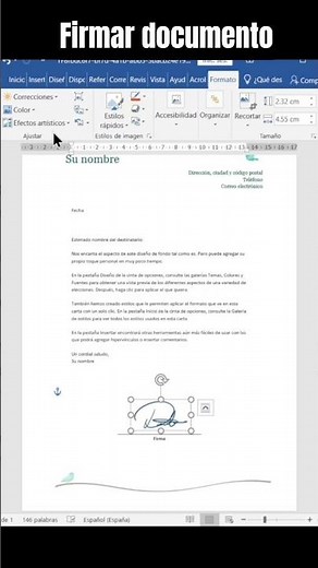 Como firmar un documento Word sin imprimir #word #microsoft #documento