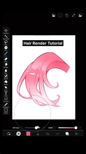 Hair Render Tutorial✨ #ibispaintx#animeeart#render#tutorial#trending#shourts#drawing#digitalart#art