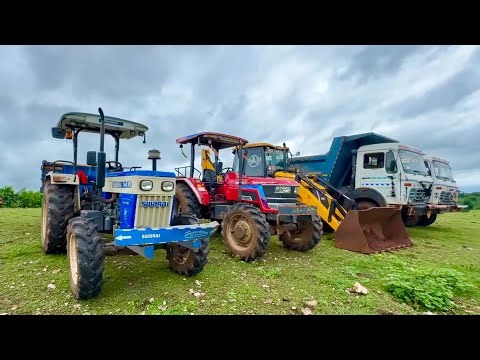 Jcb Machine Xpert 74 Hp Mud In Tractor Dumper Loding Jcb 3dx Swaraj Tractor 🚜 Tata Truck Cartoon Jcb