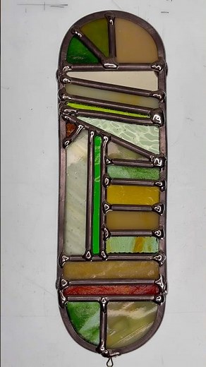 Soldering up this leaded abstract art project