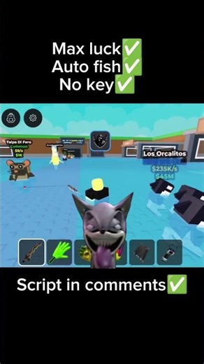 [☢️] Steal A Brainrot Script *NO KEY* (Roblox) | Auto Fish MAX LUCK, Instant Catch #robloxscripts