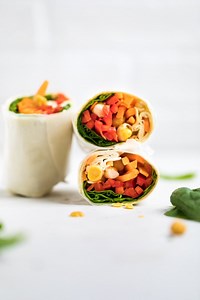 Easy 5 Ingredient Chickpea Veggie Wraps