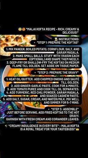 *Malai Kofta Recipe – Rich, Creamy & Delicious!*