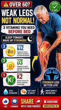 Best Vitamins for Weak Legs After 60 | B12, D3 & K2 for Stronger Legs #stronglegs