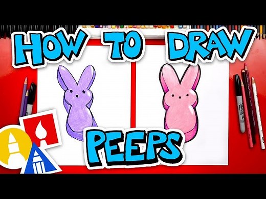 How To Draw An Easter Peeps Bunny - Videos For Kids