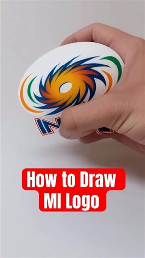 How to Draw the MI Logo Step by Step 💙💫 #shorts