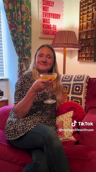 Check out this quick and easy way to revamp any lampshade! Thanks to @Lone Fox for this fab idea, make sure you check his out! #diy #upcycle #fabricwrappedlampshade #lampshadeupcycle #cottagecore #cottagestyle #rosecottage #lampshade