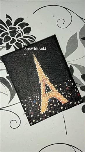 "Magical Eiffel Tower Painting ✨ Simple Dot Art for Beginners | DIY Canvas Art #Shorts #eiffeltower