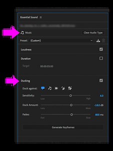 Automatically lower background music during voice over?