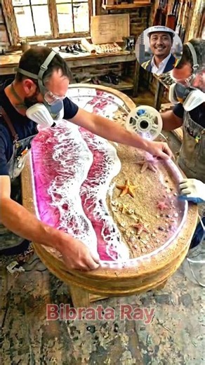 How I Turned Broken Glass Into A Luxury Ocean Resin Table! 🌊✨ | DIY Craft #decocraft
