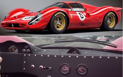 1967年法拉利 Ferrari 330 P3-4 公路驾驶 价值千万的超级赛车 第一视角驾驶