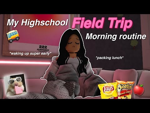 My Highschool Field Trip Morning Routine! 🍎 | Bloxburg Roblox Family Roleplay | w/voices