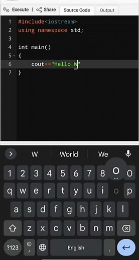 C++ Hello World Program | Coding on mobile | Hello World Program | C++ tutorial #CodeOnTrend #C++