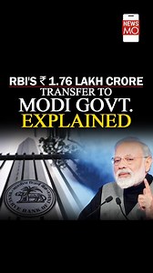 10K views · 47 reactions | RBI's historic transfer of Rs 1.76 lakh crore to the government could help in reducing financial stress on the economy and help in containing fiscal deficit as well. #NewsMo #Vertical | India Today | Facebook