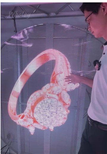 LED grille screen, lighting effect display#whaley #ledfactory #leddisplay #ledscreen #led