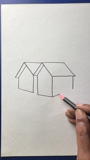 96K views · 421 reactions | Simple and easy house drawing with M | Cosmic Candy Art | Facebook