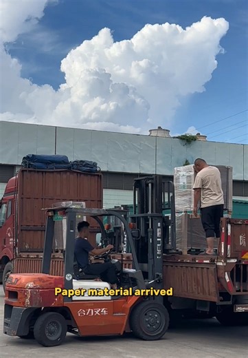 Daily routine of packaging factory! Paper material arrived. Let’s see how it becomes a box! #packagingfactory #paperpackaging #custombox #box #usa