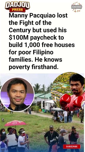 Pacquiao Turned $100M Mayweather Paycheck Into 1,000 Free Homes. #shorts #fyp