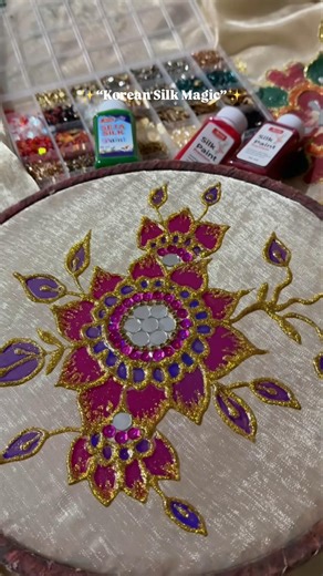 Easy fabric painting on silk suit tutorial #fabricpainting