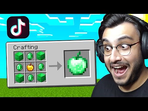 I TRIED VIRAL MINECRAFT TIKTOK HACKS (PART 4) | RAWKNEE