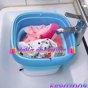 Mini machine à laver pliable 🥰 غسالة صغرونة تستحقها كل مرا في دارها 🤩تمشي زادا للسفر، للles étudiants ترتحك و تسهل عليك غسيل الحوايج، و زيد تتسكر بعد ما تكمل، و ماتاخوش مساحة 💯 باش تعدي معانا كومند ابعثلنا الاسم و اللقب و رقم الهاتف و العنوان في msg التوصيل لكامل تراب الجمهورية 8 د | Yalla Shopping