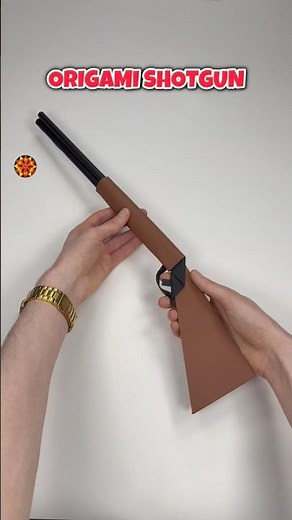 Origami Easy Paper Weapons Shotgun Craft Tutorial #papergun #origami #papercraft #origamiart #shorts