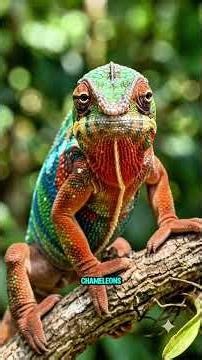 The Secret Behind Chameleon Color Changes 🤯 #facts #biology #shorts