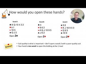Lesson 24 Beginning Bridge Weak 2-level opening bids part 1
