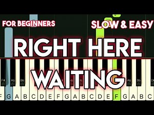 RICHARD MARX - RIGHT HERE WAITING | SLOW & EASY PIANO TUTORIAL