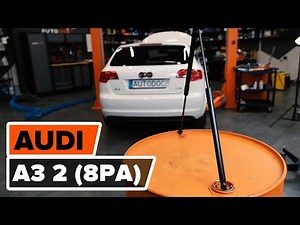 How to change gas struts / tailgate struts on AUDI A3 2 (8PA) [TUTORIAL AUTODOC]