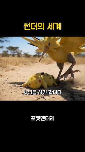 썬더의 삶 #포켓몬스터 #포켓몬