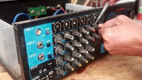 Electricity Restoration Project Reviving a 16-Transistor Amplifier