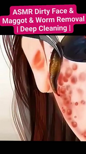 ASMR Dirty Face & Maggot & Worm Removal | Deep Cleaning | #reels #treatment #trending #video #satisfying #cleaning #shorts | Akhilesh Yadav