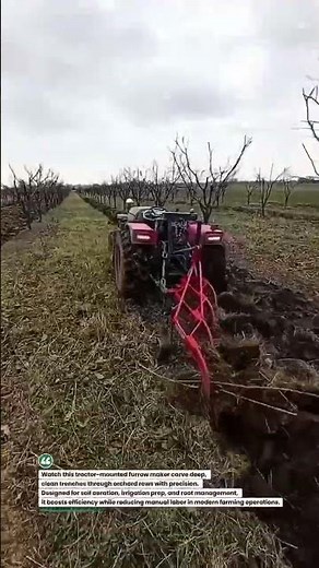 Deep Orchard Furrow Maker in Action 🚜🌱 #FarmingTech #TractorTools #AgriWork