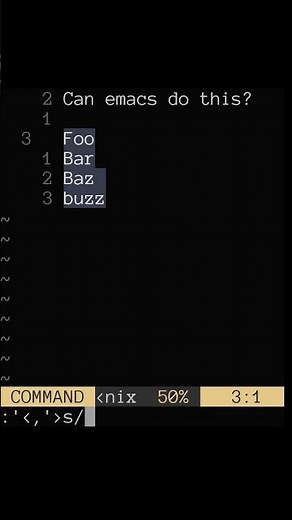 Can emacs do this? #editors #vim #programming #emacs