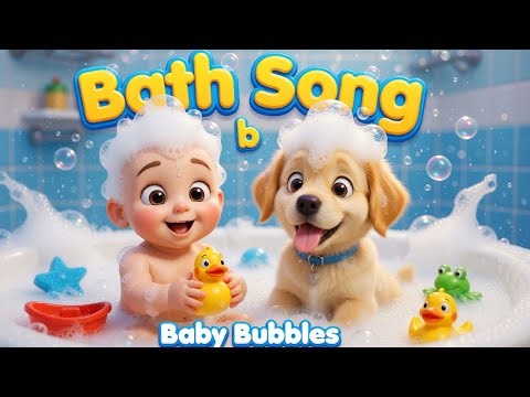 Bath Time Song | Splish Splash Bubbles Fun | Rub a Dub Dub | Cute Cartoon Nursery Rhymes for Kids