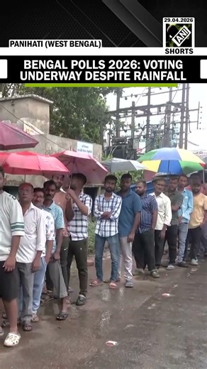 Bengal Elections 2026: Long queues outside polling station despite heavy rainfall
