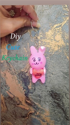 Clay Keychain 🙈#diy #viral #craft #shorts #keychain #trending