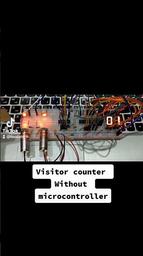 Visitor counter with out microcontroller