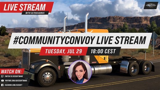 【YouTube|SCS Software】官方开车系列#307 和‪@Ultrasaurus一起社区护航|Community Convoy with ‪@Ul