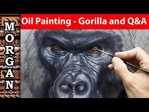 Jason Morgan wildlife art - Oil Painting Gorilla + Q&A