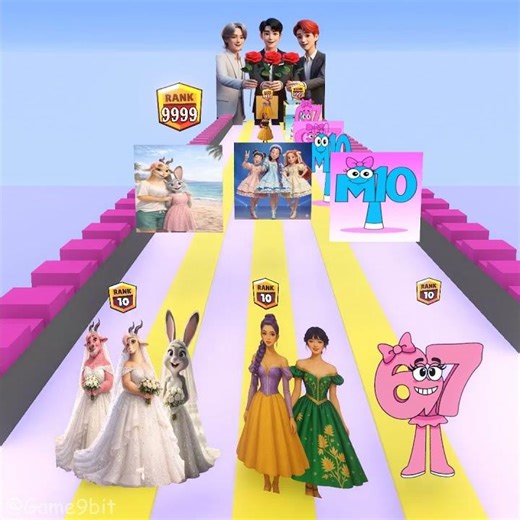 Gazelle vs Princess Rumi vs Girl Sprunki 67 in a continuous singing challenge to find teammates!