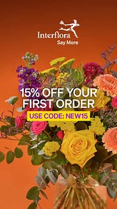 15% off your first order! Handcrafted bouquets made just for them 💐 | Interflora UK