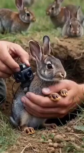 Rabbit POV Camera Exploring an Underground Warren and Birth Chamber