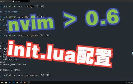 neovim0.6以上版本init.lua配置说明
