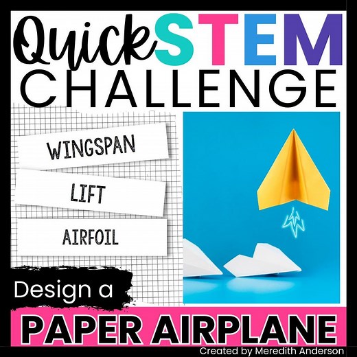 Paper Airplane STEM Challenge Simple Paper Engineering Activity for Kids Follow the Engineering Design Process - Etsy