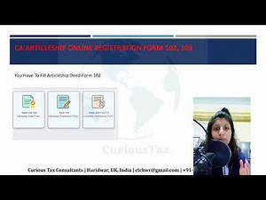 How To Apply For CA Articleship || Form 102 & 103 @Twinkle Garg