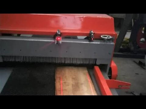 Wood board edger build with twin circular blade and laser guides
